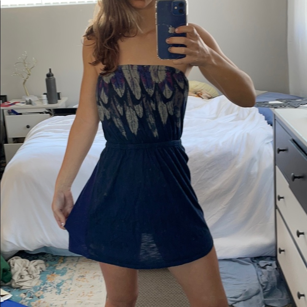 Navy blue Tube top dress